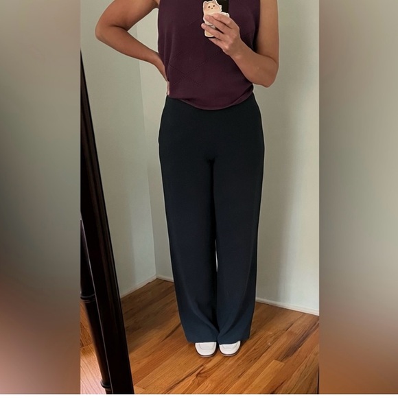 Vintage Jones New York Forest Green Wide Leg Pants Size 10 - Picture 1 of 14